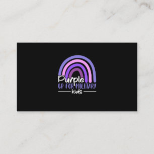 Purple up for military kids Rainbow Military child Visitenkarte
