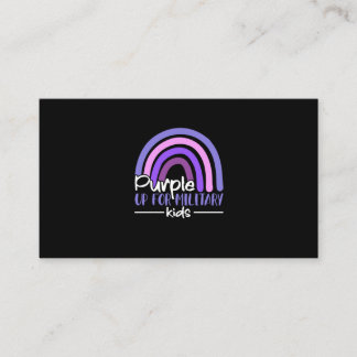 Purple up for military kids Rainbow Military child Visitenkarte