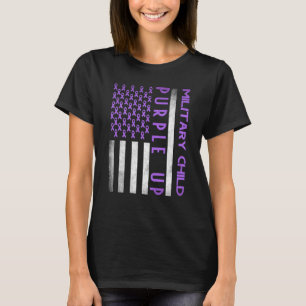 Purple Up Month Of Military Child Kids Awareness T-Shirt
