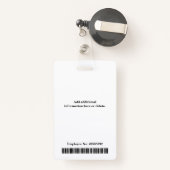 Purple Vertical Custom Employee ID Photo Name Ausweis (Rückseite mit Rechteck)