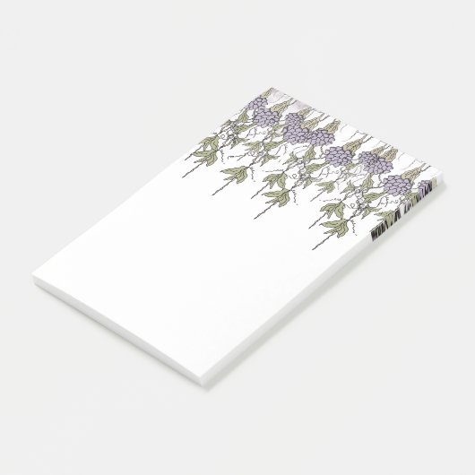 Purple Vines Notepad Post-it Klebezettel (angewinkelt)