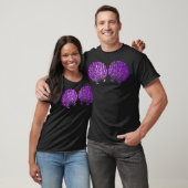 Purple Violet Mermaid Shell Bra T-Shirt (Unisex)