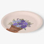Purple Violets in a Pot – Mother’s Day Floral Pappteller (Schrägansicht)