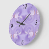 Purple Wall Clock Große Wanduhr (Winkel)