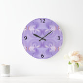 Purple Wall Clock Große Wanduhr (Zuhause)