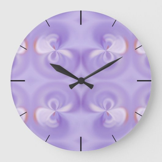 Purple Wall Clock Große Wanduhr (Vorderseite)