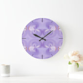 Purple Wall Clock Große Wanduhr (Zuhause)