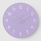 Purple Wall Clock Große Wanduhr (Vorderseite)