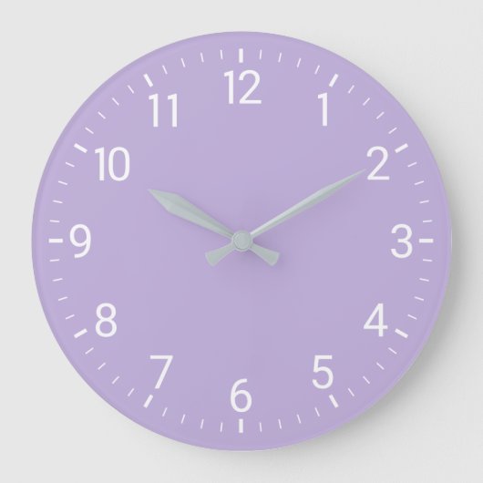 Purple Wall Clock Große Wanduhr (Vorderseite)