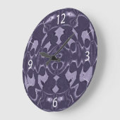 Purple Wall Clock Große Wanduhr (Winkel)