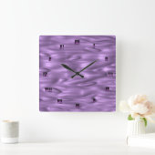 Purple Wall Clock Quadratische Wanduhr (Zuhause)