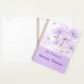 Purple Watercolor Floral Planner Cover Planer (Anzeige)