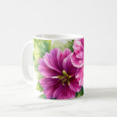 Purple Watercolor Flower Illustration  Kaffeetasse (Vorderseite Links)