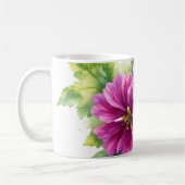 Purple Watercolor Flower Illustration  Kaffeetasse (Links)