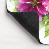 Purple Watercolor Flower Illustration Mousepad (Ecke)