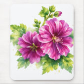 Purple Watercolor Flower Illustration Mousepad (Vorne)