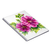 Purple Watercolor Flower Illustration  Notizblock (Rechte Seite)