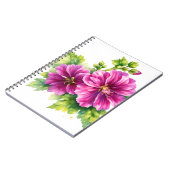 Purple Watercolor Flower Illustration  Notizblock (Linke Seite)