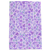 Purple watercolor flower lilac design mittlere geschenktüte (Vorderseite)