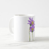 Purple Watercolor Minimalist Botanical Kaffeetasse (Vorderseite Links)