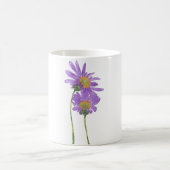 Purple Watercolor Minimalist Botanical Kaffeetasse (Mittel)