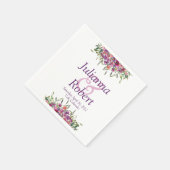 Purple watercolor wildflowers  napkins serviette (Ecke)