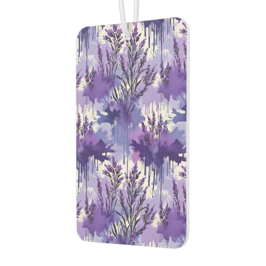 Purple Watercolor with Florals Autolufterfrischer (Links)