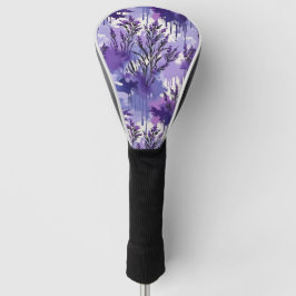 Purple Watercolor with Florals Golf Headcover