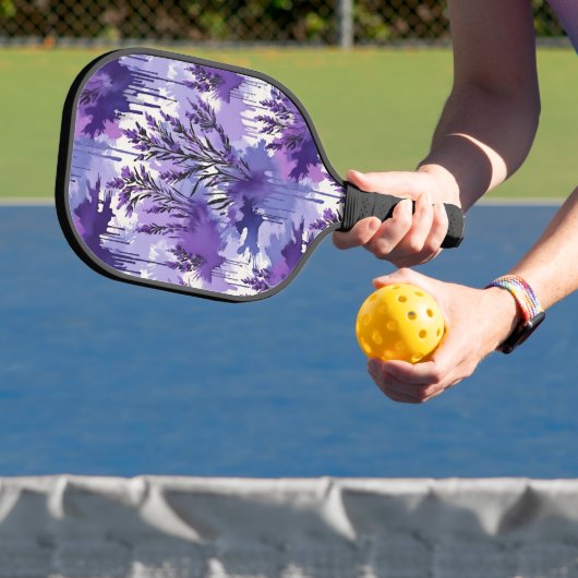 Purple Watercolor with Florals Pickleball Schläger (InSitu)