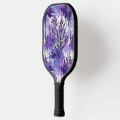 Purple Watercolor with Florals Pickleball Schläger (Links)