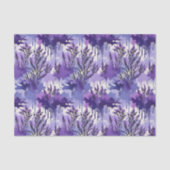 Purple Watercolor with Florals Seidenpapier (Vorderseite)