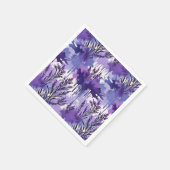 Purple Watercolor with Florals Serviette (Ecke)