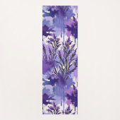 Purple Watercolor with Florals Yogamatte (Vorderseite)