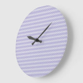 Purple Wave Pattern Wall clock Große Wanduhr (Winkel)