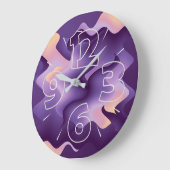 Purple waves große wanduhr (Winkel)