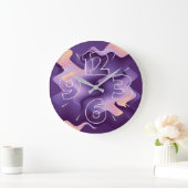 Purple waves große wanduhr (Zuhause)