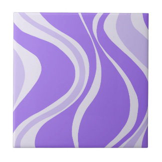 Purple Waves Tile Fliese