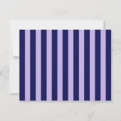 Purple Wavy Frame Note Card with Striped Back Einladung (Rückseite)