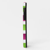Purple/ White And Green Stripes Case-Mate iPhone Hülle (Hinten/Links)