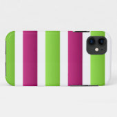 Purple/ White And Green Stripes Case-Mate iPhone Hülle (Rückseite (Horizontal))