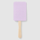 Purple White Checker Diamond Pattern Fächer (Rückseite)