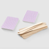 Purple White Checker Diamond Pattern Fächer (Non-assembled)