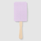 Purple White Checker Diamond Pattern Fächer (Vorderseite)