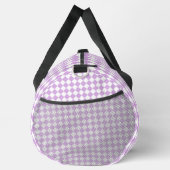 Purple White Checker Diamond Pattern Large Duffle Bag (Rechts)