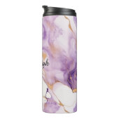 Purple White Gold Abstract Thermosbecher (Nach rechts gedreht)