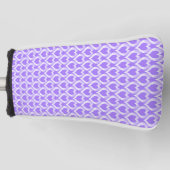Purple White Hearts Pattern Golf Headcover (Vorderseite)