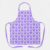 Purple White Hearts Pattern Schürze (Vorderseite)