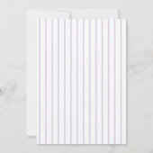 Purple White Hydrangeas Floral Stripe Wedding Einladung (Rückseite)