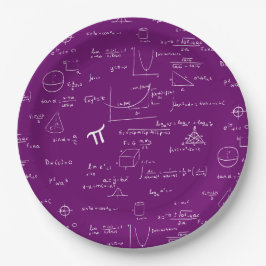 Purple White Math Equations Graphics Graduation Pappteller