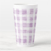 Purple White Plaid Stripes Milchtasse (Vorderseite)